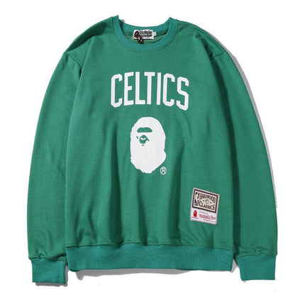 Bathing Ape Sweatshirts Autumn and Winter Fashion Brand round Neck Pullover Team Crew Neck Pullover Sweatshirt Bottoming Shirt