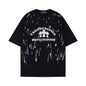 Chrome Heart T Shirts Versatile Casual Loose Print Embroidery T-Shirt Sleeves