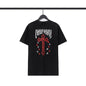 Chrome Heart T Shirts Cross Sanskrit Printed Crew Neck Washed Short Sleeve Fashion T-Shirt