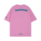 Chrome Heart T Shirts Sanskrit cross print embroidery casual loose