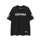 Chrome Heart T Shirts Croix Cross Color Leather Printed Short Sleeve T-Shirt