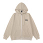 Stussy Hoodie Embroidered Fleece Fashion Cardigan Zip Hoodie