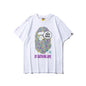 Bathing Ape T-Shirt Summer Printing Colorful Graffiti Short Sleeve T-shirt Men and Women