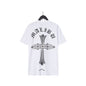 Chrome Heart T Shirts Croix Cross Leather Printed Short Sleeve T-Shirt