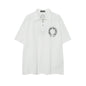 Chrome Heart T Shirts Sanskrit horseshoe print polo shirt short sleeve