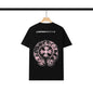 Chrome Heart T Shirts Chrome Hearts Pink Sanskrit Print Short Sleeve T-Shirt