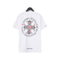 Chrome Heart T Shirts Croix Cross Leather Printed Short Sleeve T-Shirt