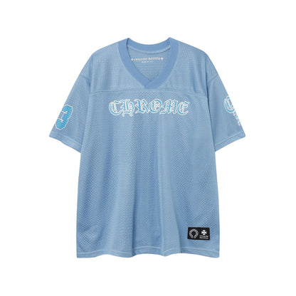 Chrome Heart T Shirts Croix Cross Color Leather Printed Short Sleeve T-Shirt