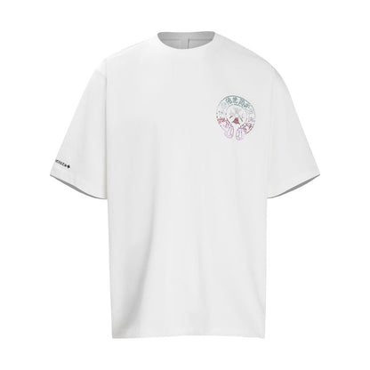 Chrome Heart T Shirts Horseshoe Sanskrit Cross Color Hot Diamond Short Sleeve T-Shirt