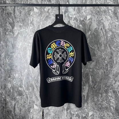 Chrome Heart T Shirts Cross Horseshoe Print Embroidery T-Shirt Short Sleeve