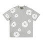 Denim Tears Outfit:T-shirt/Shorts (Separate Purchase Options) Puff Print Short Sleeve T-shirt Loose Couple Shorts Suit
