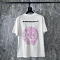 Chrome Heart T Shirts Chrome Hearts Pink Sanskrit Short Sleeve T-Shirt