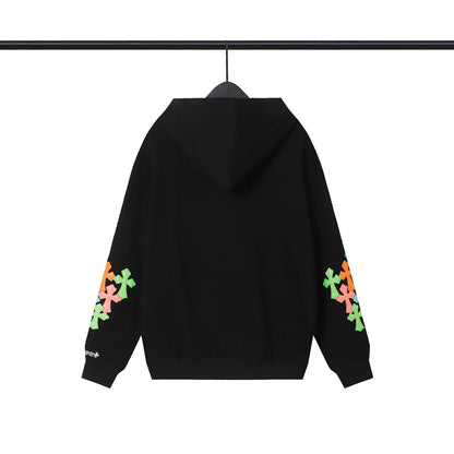 Chrome Heart Hoodie Croix Tires Zip Cardigan Hooded Sweater