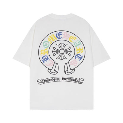 Chrome Heart T Shirts Big Horseshoe Short Sleeve T-Shirt