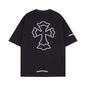 Chrome Heart T Shirts Cross Print Short Sleeve T-Shirt Loose