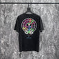 Chrome Heart T Shirts Crowe Sanskrit Horseshoe Wash Old Short Sleeve Loose Crew Neck T-Shirt