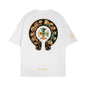 Chrome Heart T Shirts Cross Color Printed Short Sleeve T-Shirt Loose