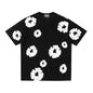 Denim Tears Outfit:T-shirt/Shorts (Separate Purchase Options) Puff Print Short Sleeve T-shirt Loose Couple Shorts Suit