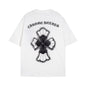 Chrome Heart T Shirts Croix Cross Leather Printed Short Sleeve T-Shirt