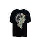 Chrome Heart T Shirts Cross Leather Print Short Sleeve T-Shirt Loose