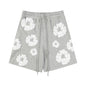 Denim Tears Outfit:T-shirt/Shorts (Separate Purchase Options) Puff Print Short Sleeve T-shirt Loose Couple Shorts Suit