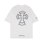 Chrome Heart T Shirts Cross Print Short Sleeve T-Shirt Loose